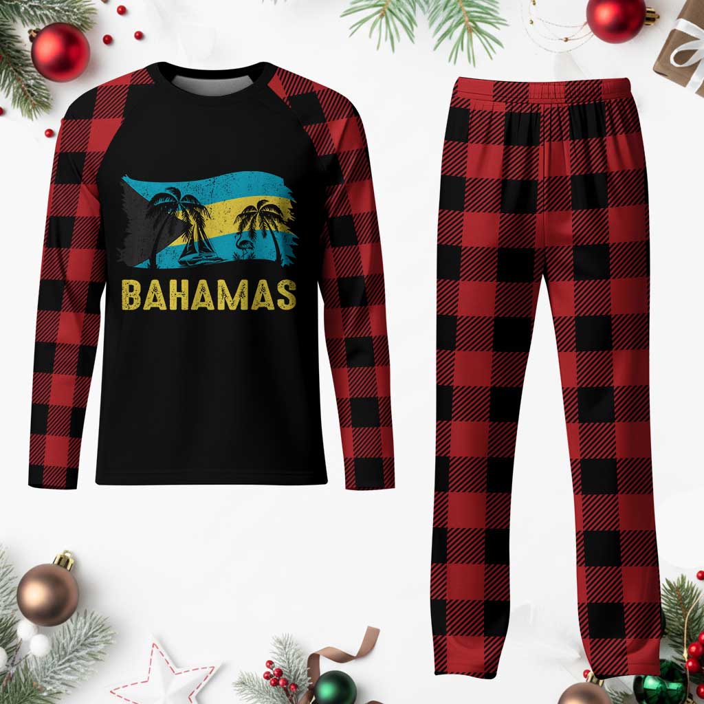 Bahamas Flag Plaid Pajama Set Tropical Island Palm Trees Bahamian Gifts TS10 Buffalo Plaid Print Your Wear