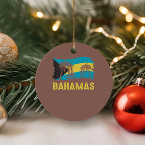 Bahamas Flag Ceramic Ornament Tropical Island Palm Trees Bahamian Gifts TS10 1pc Mocha Print Your Wear