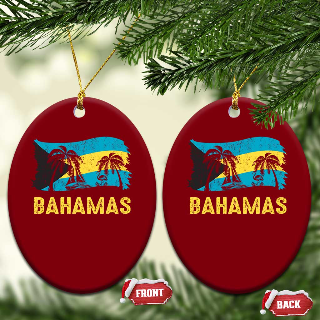 Bahamas Flag Ceramic Ornament Tropical Island Palm Trees Bahamian Gifts TS10 Print Your Wear