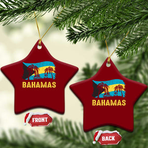 Bahamas Flag Ceramic Ornament Tropical Island Palm Trees Bahamian Gifts TS10 Print Your Wear