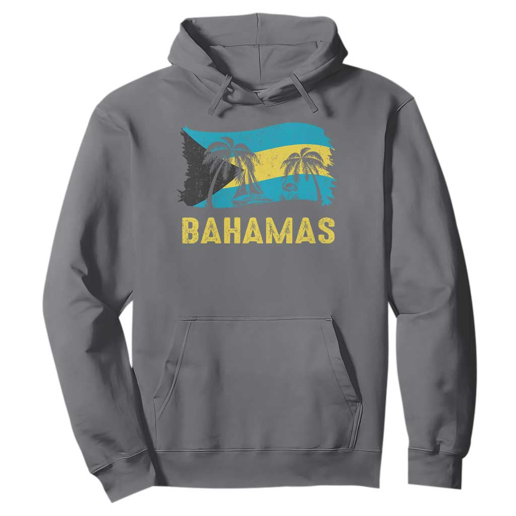 Bahamas Flag Hoodie Tropical Island Palm Trees Bahamian Gifts TS10 Charcoal Print Your Wear