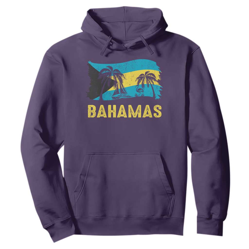 Bahamas Flag Hoodie Tropical Island Palm Trees Bahamian Gifts TS10 Purple Print Your Wear