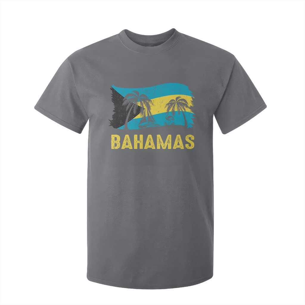 Bahamas Flag T Shirt For Kid Tropical Island Palm Trees Bahamian Gifts TS10 Charcoal Print Your Wear