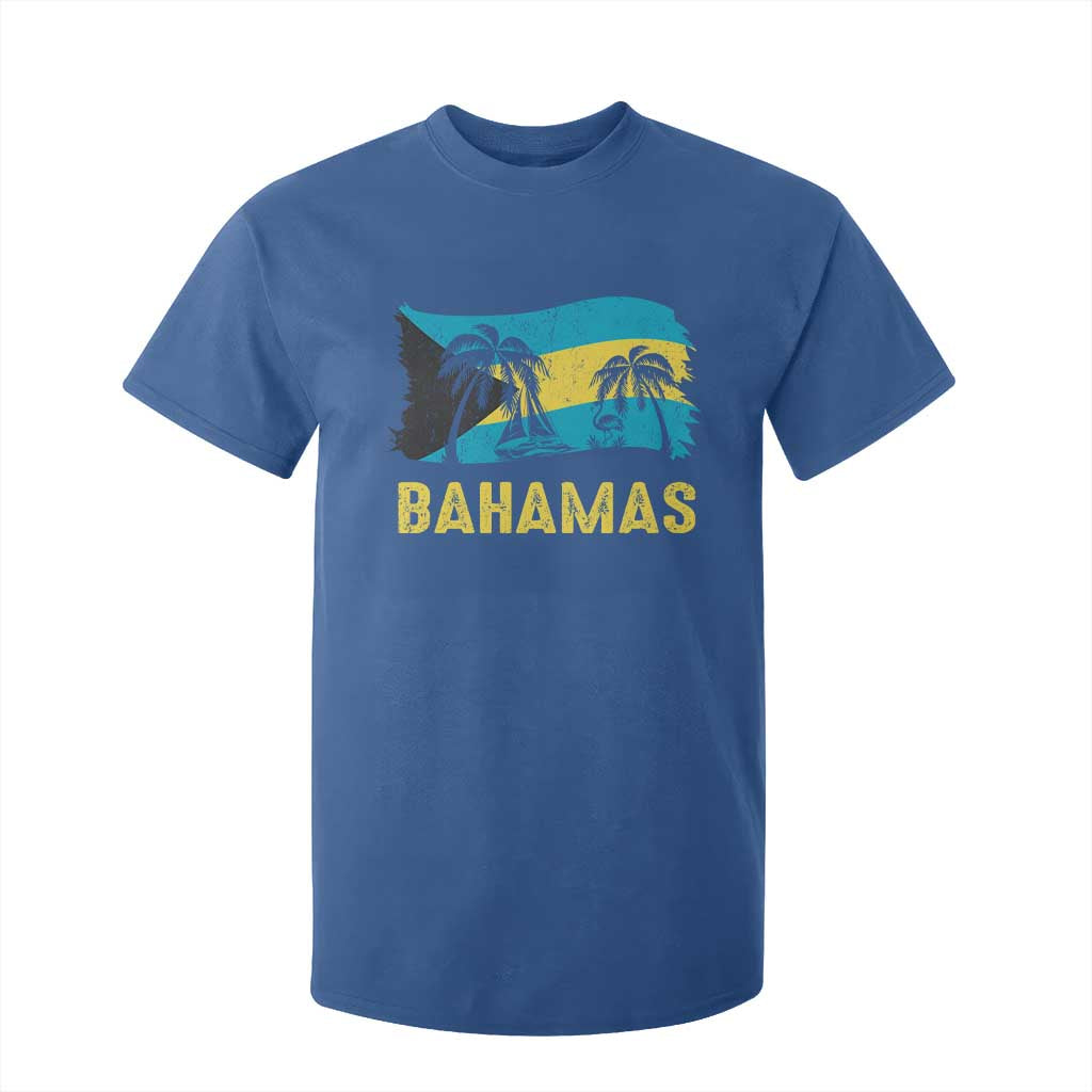 Bahamas Flag T Shirt For Kid Tropical Island Palm Trees Bahamian Gifts TS10 Royal Blue Print Your Wear