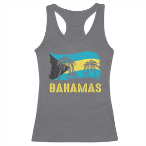 Bahamas Flag Racerback Tank Top Tropical Island Palm Trees Bahamian Gifts TS10 Charcoal Print Your Wear
