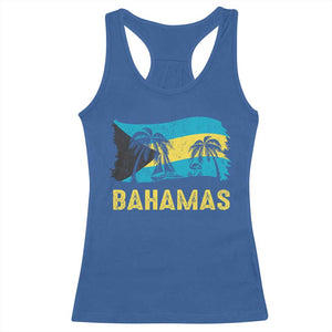 Bahamas Flag Racerback Tank Top Tropical Island Palm Trees Bahamian Gifts TS10 Royal Blue Print Your Wear