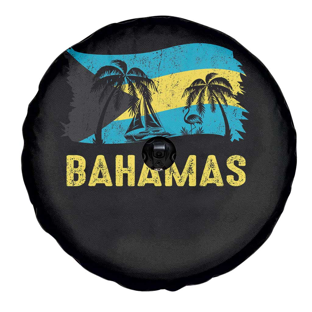 Bahamas Flag Spare Tire Cover Tropical Island Palm Trees Bahamian Gifts TS10 Print Your Wear
