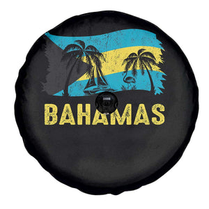 Bahamas Flag Spare Tire Cover Tropical Island Palm Trees Bahamian Gifts TS10 Print Your Wear