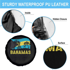 Bahamas Flag Spare Tire Cover Tropical Island Palm Trees Bahamian Gifts TS10 Print Your Wear