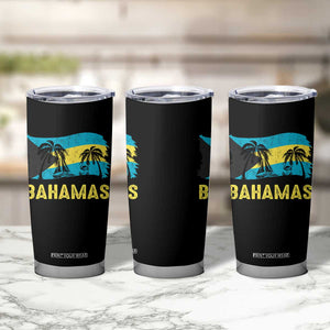 Bahamas Flag Tumbler Cup Tropical Island Palm Trees Bahamian Gifts TS10 Print Your Wear