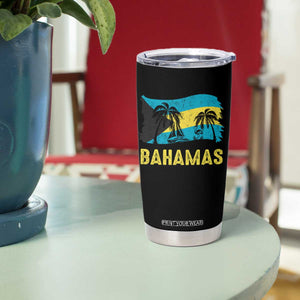 Bahamas Flag Tumbler Cup Tropical Island Palm Trees Bahamian Gifts TS10 Print Your Wear