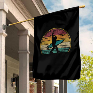 Vintage Bigfoot Surfing Garden Flag Sasquatch Beach Vacation Retro Surf Sun Shaka TS10 Print Your Wear
