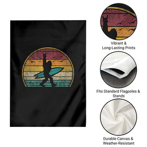 Vintage Bigfoot Surfing Garden Flag Sasquatch Beach Vacation Retro Surf Sun Shaka TS10 Print Your Wear