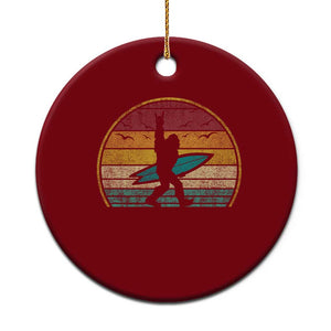 Vintage Bigfoot Surfing Ceramic Ornament Sasquatch Beach Vacation Retro Surf Sun Shaka TS10 1pc Red Print Your Wear