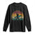 Vintage Bigfoot Surfing Long Sleeve Shirt Sasquatch Beach Vacation Retro Surf Sun Shaka TS10 Black Print Your Wear