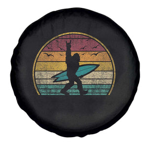 Vintage Bigfoot Surfing Spare Tire Cover Sasquatch Beach Vacation Retro Surf Sun Shaka TS10 Print Your Wear