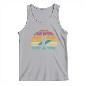 Vintage Bigfoot Surfing Tank Top Sasquatch Beach Vacation Retro Surf Sun Shaka TS10 Athletic Heather Print Your Wear