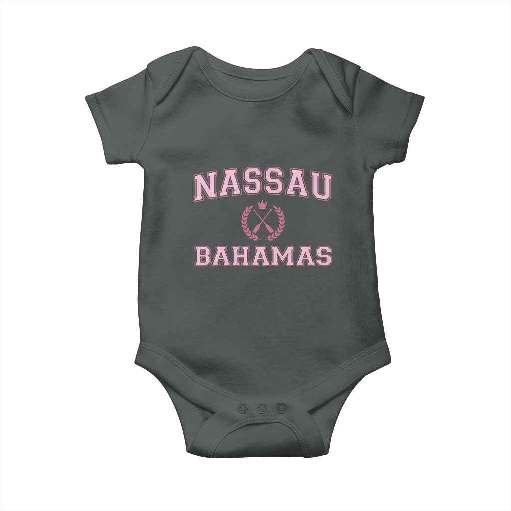 Nassau Souvenir Baby Onesie Bahamas Rowing Summer Vacation Girls Trip TS10 Dark Heather Print Your Wear