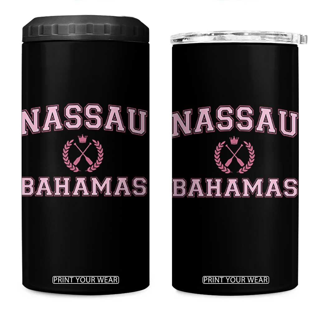 Nassau Souvenir 4 in 1 Can Cooler Tumbler Bahamas Rowing Summer Vacation Girls Trip TS10 One Size: 16 oz Black Print Your Wear