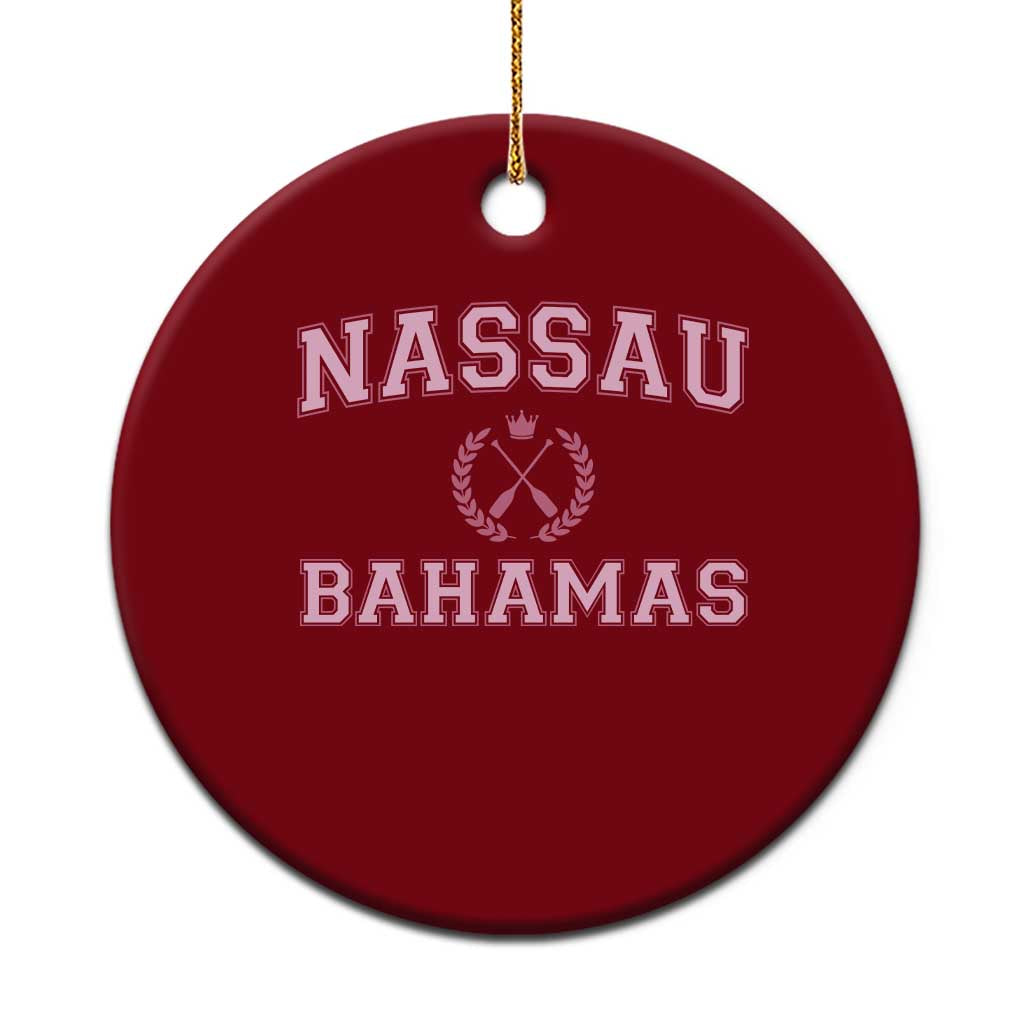 Nassau Souvenir Ceramic Ornament Bahamas Rowing Summer Vacation Girls Trip TS10 1pc Red Print Your Wear