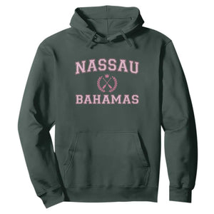 Nassau Souvenir Hoodie Bahamas Rowing Summer Vacation Girls Trip TS10 Dark Forest Green Print Your Wear