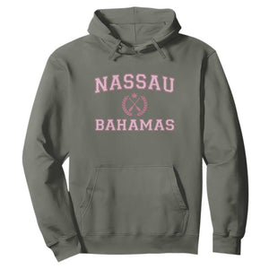 Nassau Souvenir Hoodie Bahamas Rowing Summer Vacation Girls Trip TS10 Military Green Print Your Wear