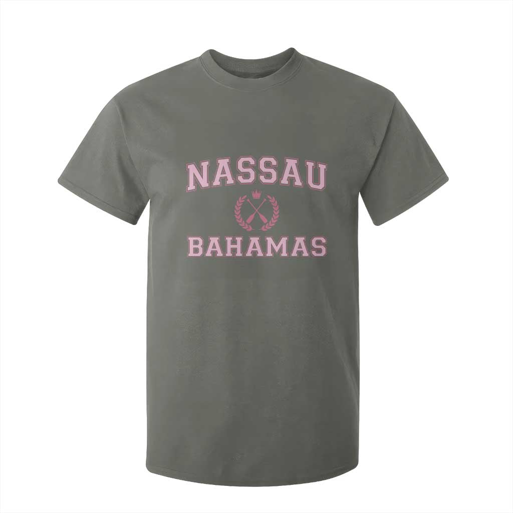 Nassau Souvenir T Shirt For Kid Bahamas Rowing Summer Vacation Girls Trip TS10 Military Green Print Your Wear