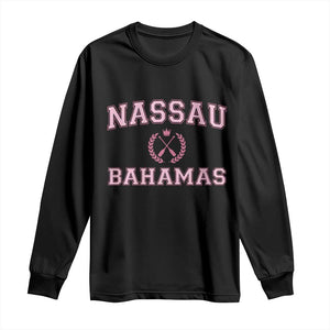 Nassau Souvenir Long Sleeve Shirt Bahamas Rowing Summer Vacation Girls Trip TS10 Black Print Your Wear