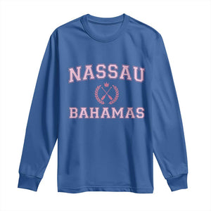 Nassau Souvenir Long Sleeve Shirt Bahamas Rowing Summer Vacation Girls Trip TS10 Royal Blue Print Your Wear