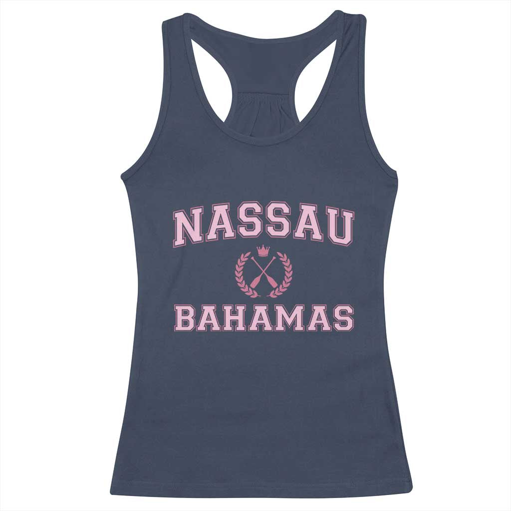 Nassau Souvenir Racerback Tank Top Bahamas Rowing Summer Vacation Girls Trip TS10 Navy Print Your Wear