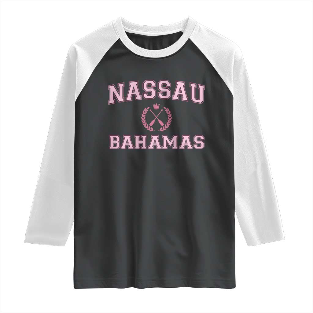 Nassau Souvenir Raglan Shirt Bahamas Rowing Summer Vacation Girls Trip TS10 Black White Print Your Wear
