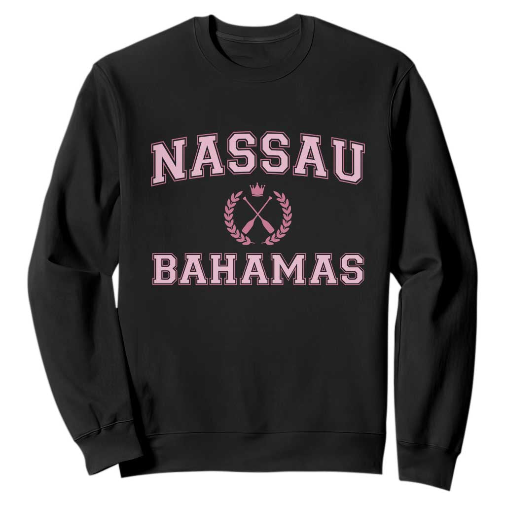Nassau Souvenir Sweatshirt Bahamas Rowing Summer Vacation Girls Trip TS10 Black Print Your Wear