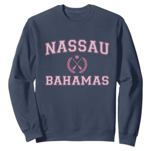 Nassau Souvenir Sweatshirt Bahamas Rowing Summer Vacation Girls Trip TS10 Navy Print Your Wear