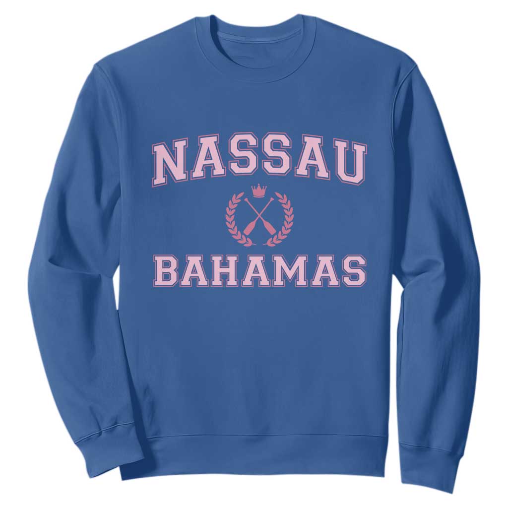 Nassau Souvenir Sweatshirt Bahamas Rowing Summer Vacation Girls Trip TS10 Royal Blue Print Your Wear