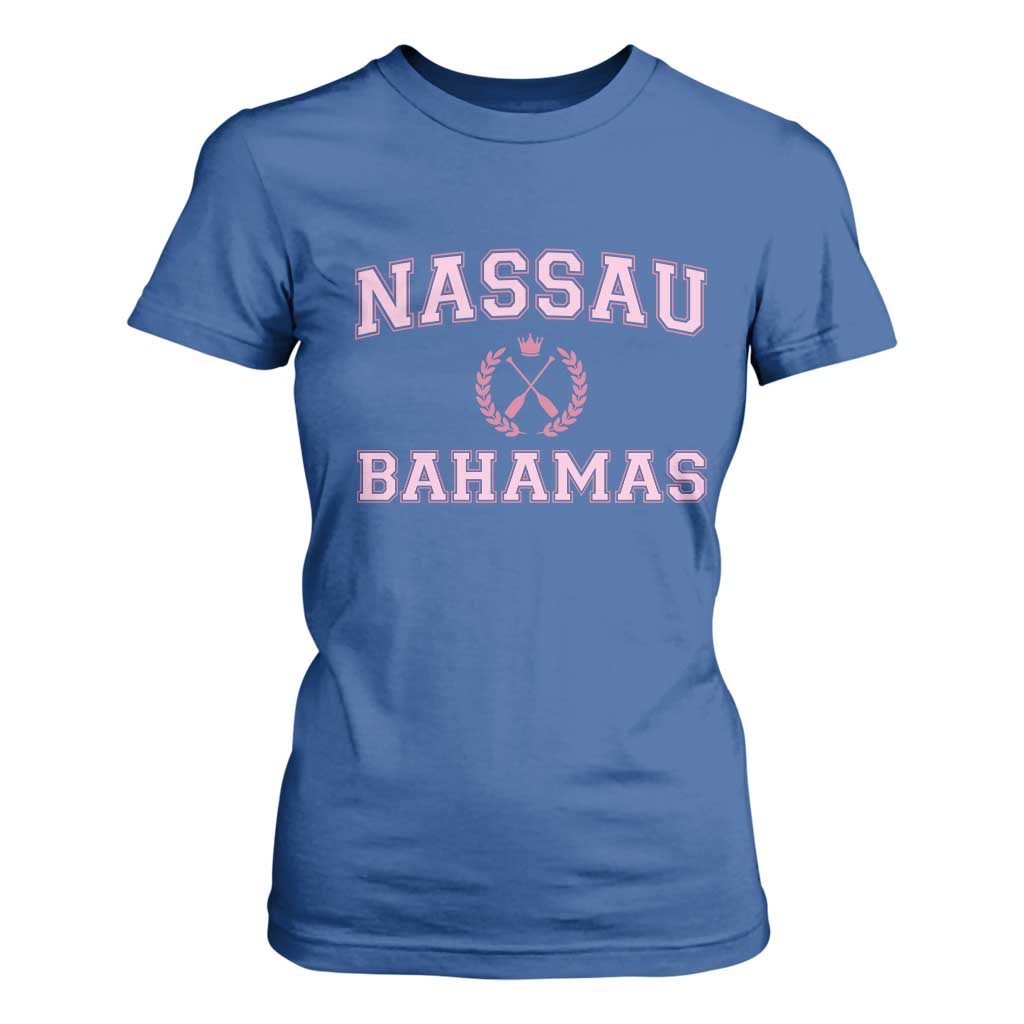 Nassau Souvenir T Shirt For Women Bahamas Rowing Summer Vacation Girls Trip TS10 Royal Blue Print Your Wear