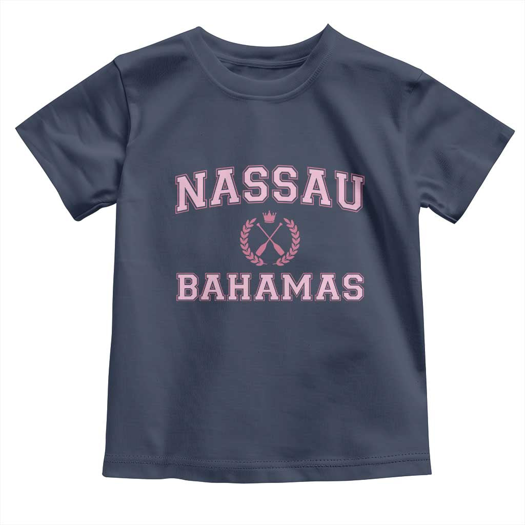 Nassau Souvenir Toddler T Shirt Bahamas Rowing Summer Vacation Girls Trip TS10 Navy Print Your Wear