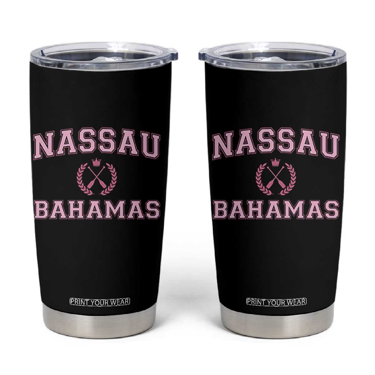 Nassau Souvenir Tumbler Cup Bahamas Rowing Summer Vacation Girls Trip TS10 Black Print Your Wear