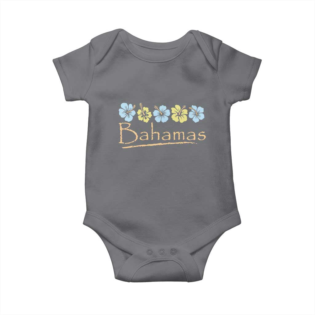 Bahamas Baby Onesie Hibiscus Flower Summer Beachy Vacation TS10 Charcoal Print Your Wear