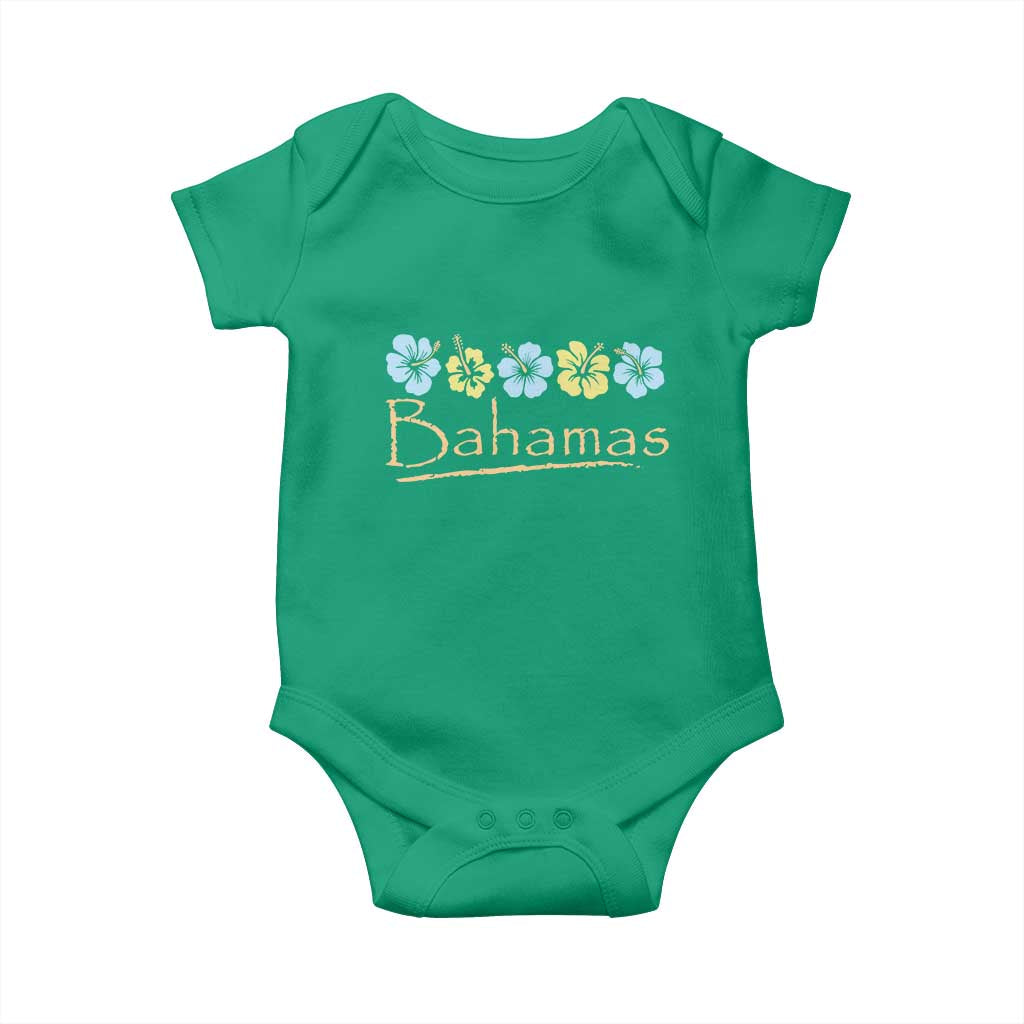 Bahamas Baby Onesie Hibiscus Flower Summer Beachy Vacation TS10 Irish Green Print Your Wear