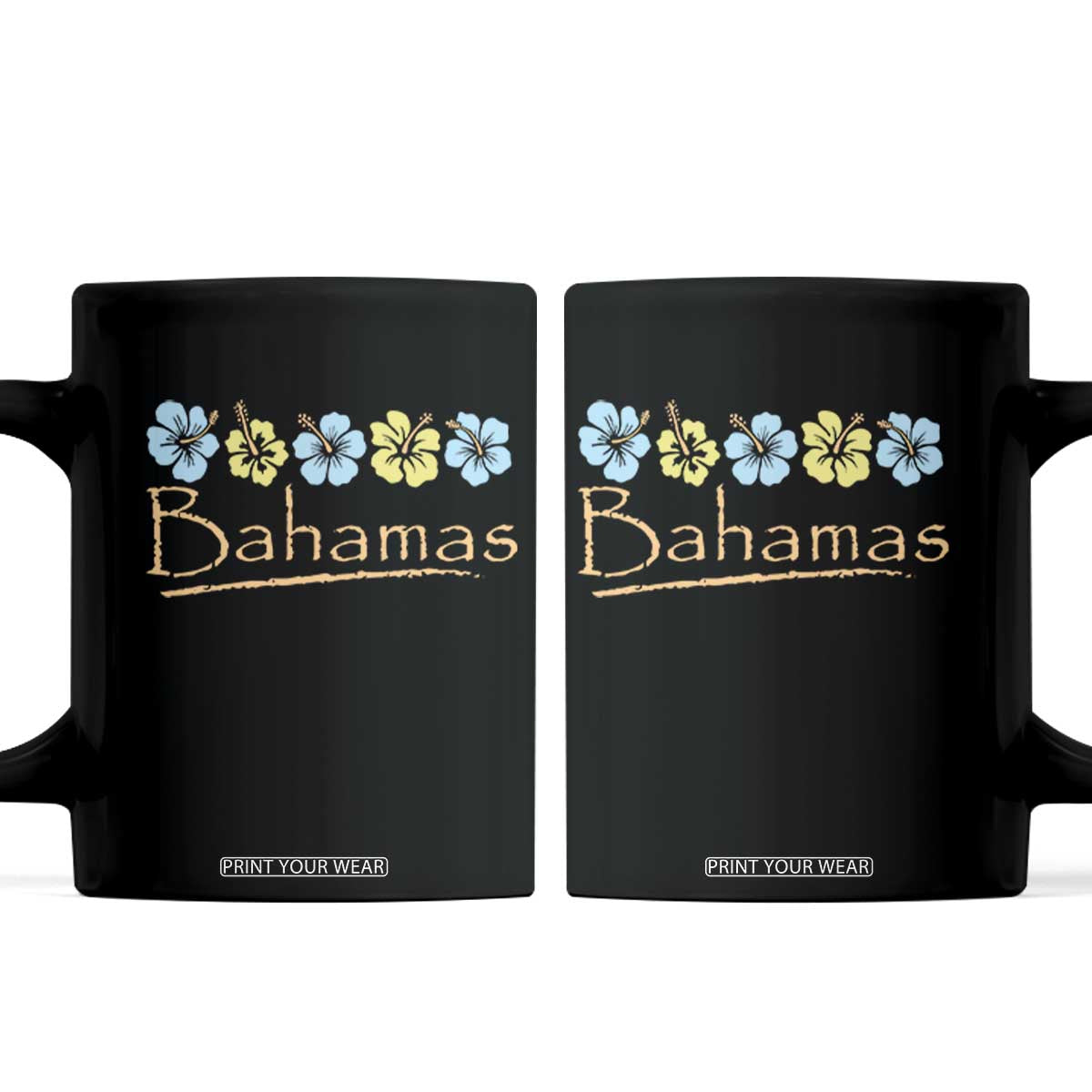 Bahamas Coffee Mug Hibiscus Flower Summer Beachy Vacation TS10 Black Print Your Wear