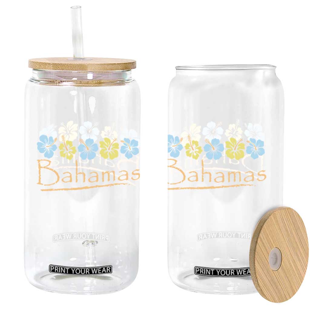 Bahamas Glass Can Hibiscus Flower Summer Beachy Vacation TS10 Print Your Wear
