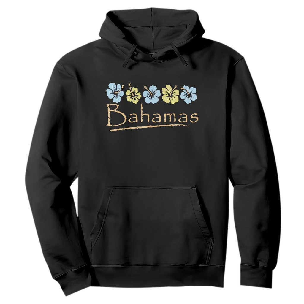 Bahamas Hoodie Hibiscus Flower Summer Beachy Vacation TS10 Black Print Your Wear