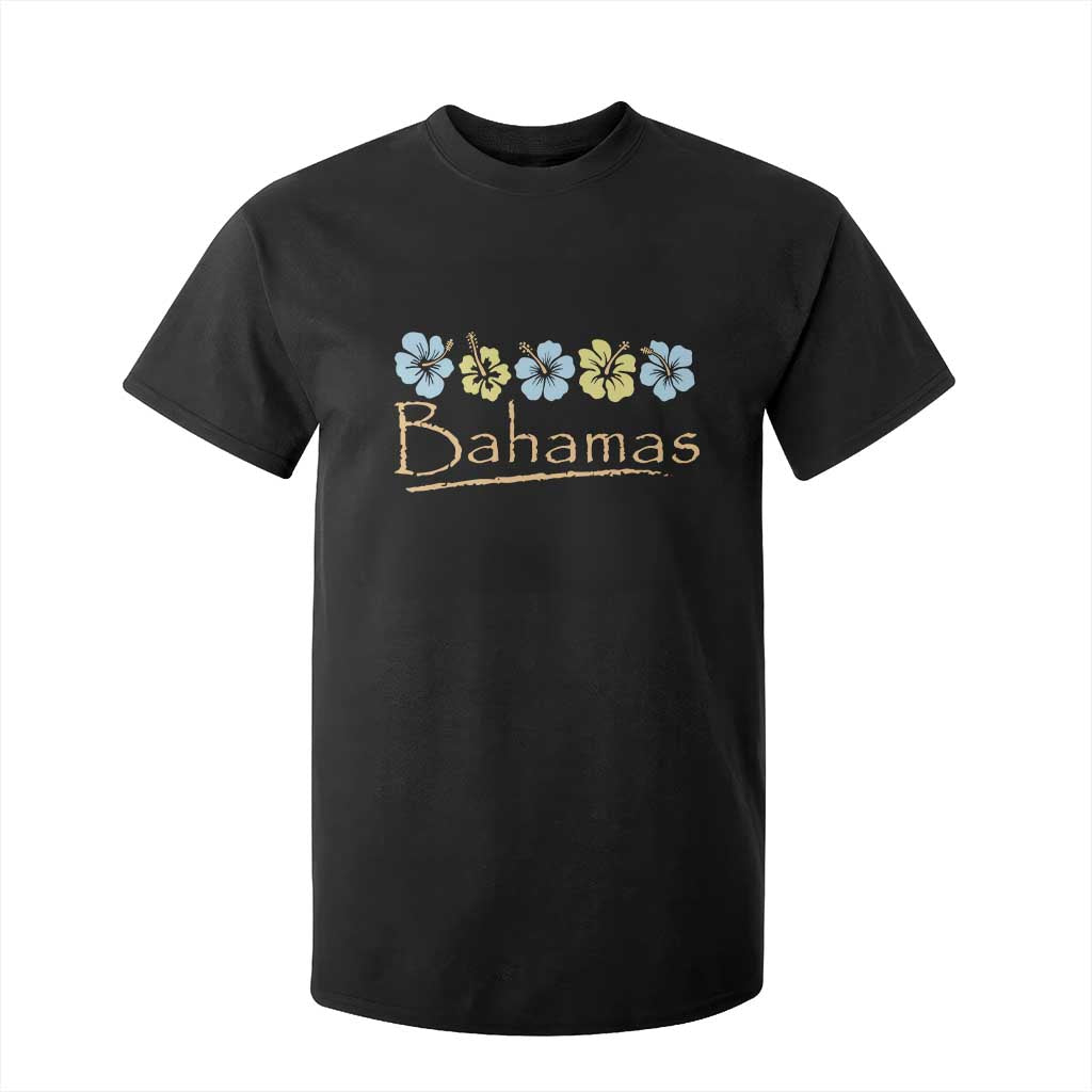 Bahamas T Shirt For Kid Hibiscus Flower Summer Beachy Vacation TS10 Black Print Your Wear