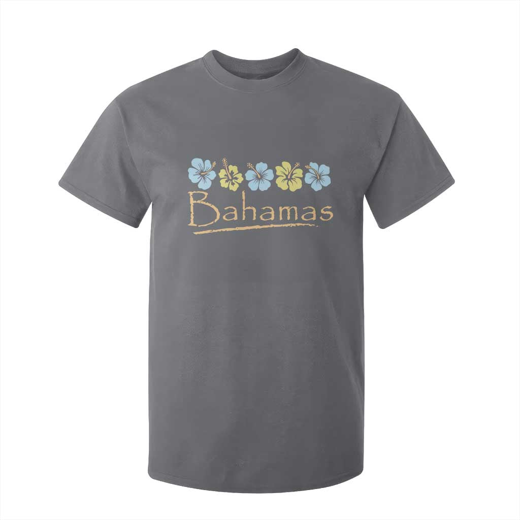 Bahamas T Shirt For Kid Hibiscus Flower Summer Beachy Vacation TS10 Charcoal Print Your Wear