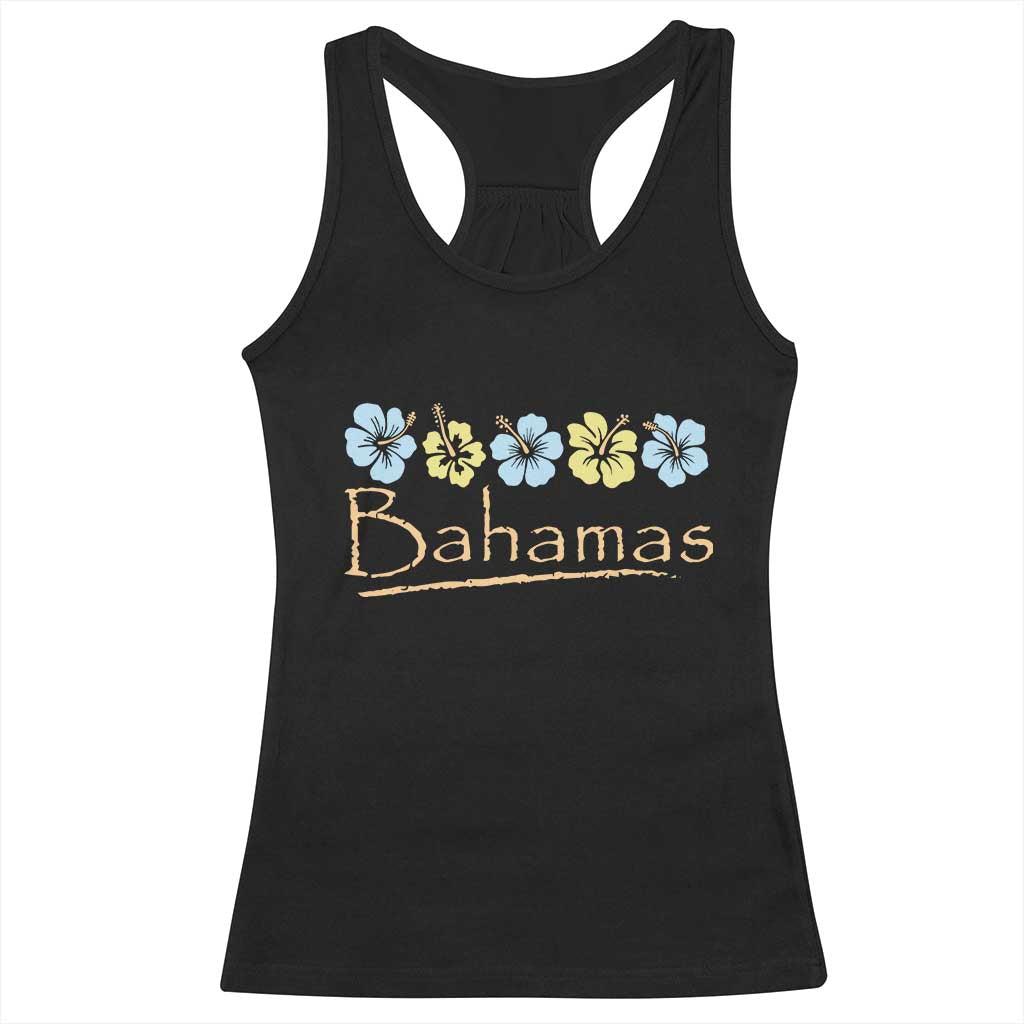 Bahamas Racerback Tank Top Hibiscus Flower Summer Beachy Vacation TS10 Black Print Your Wear