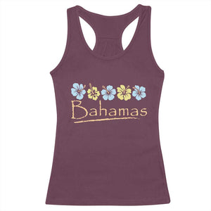 Bahamas Racerback Tank Top Hibiscus Flower Summer Beachy Vacation TS10 Maroon Print Your Wear