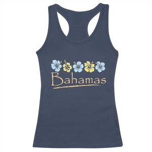 Bahamas Racerback Tank Top Hibiscus Flower Summer Beachy Vacation TS10 Navy Print Your Wear