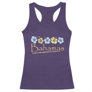 Bahamas Racerback Tank Top Hibiscus Flower Summer Beachy Vacation TS10 Purple Print Your Wear