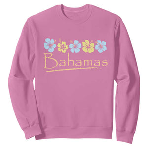 Bahamas Sweatshirt Hibiscus Flower Summer Beachy Vacation TS10 Azalea Print Your Wear