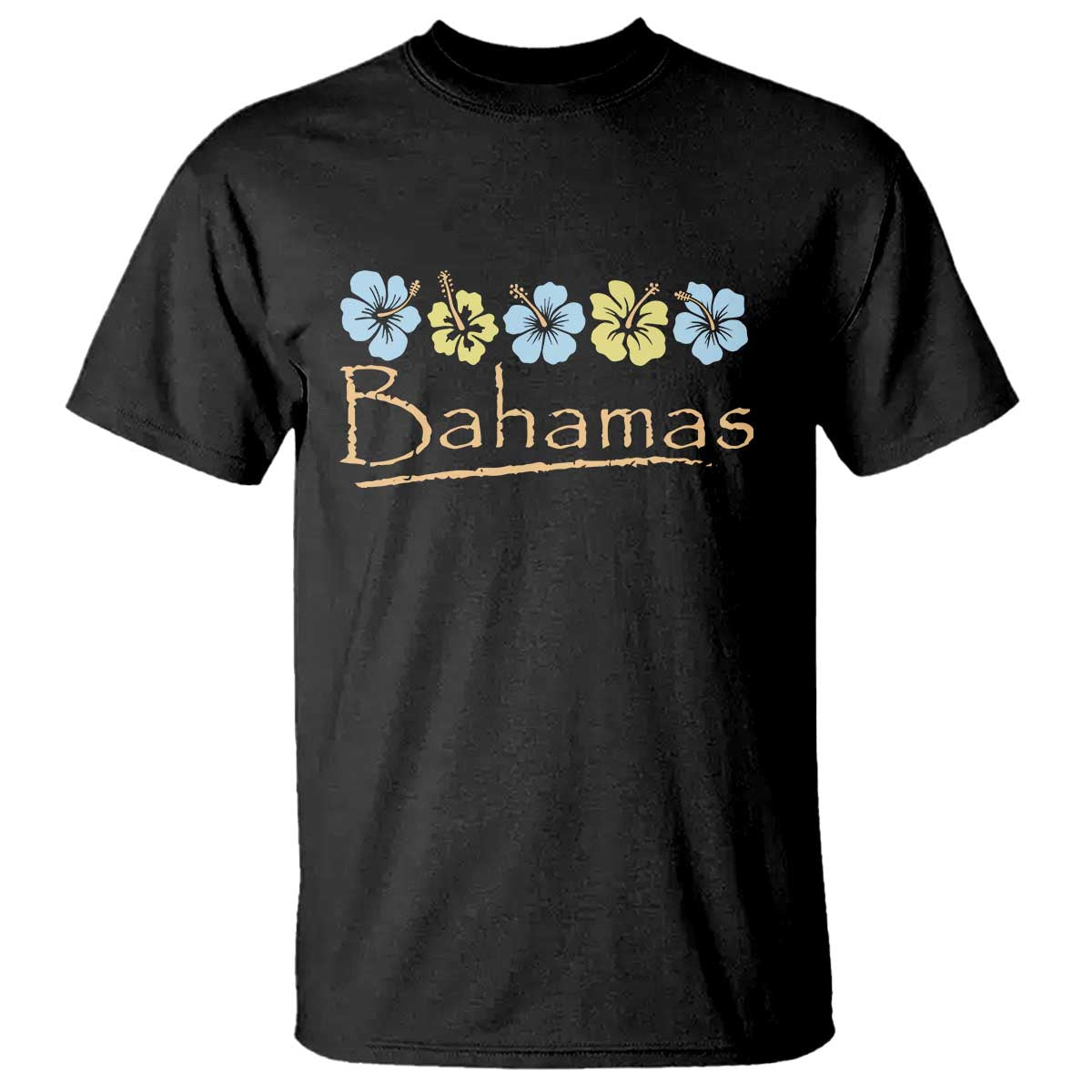 Bahamas T Shirt Hibiscus Flower Summer Beachy Vacation TS10 Black Print Your Wear